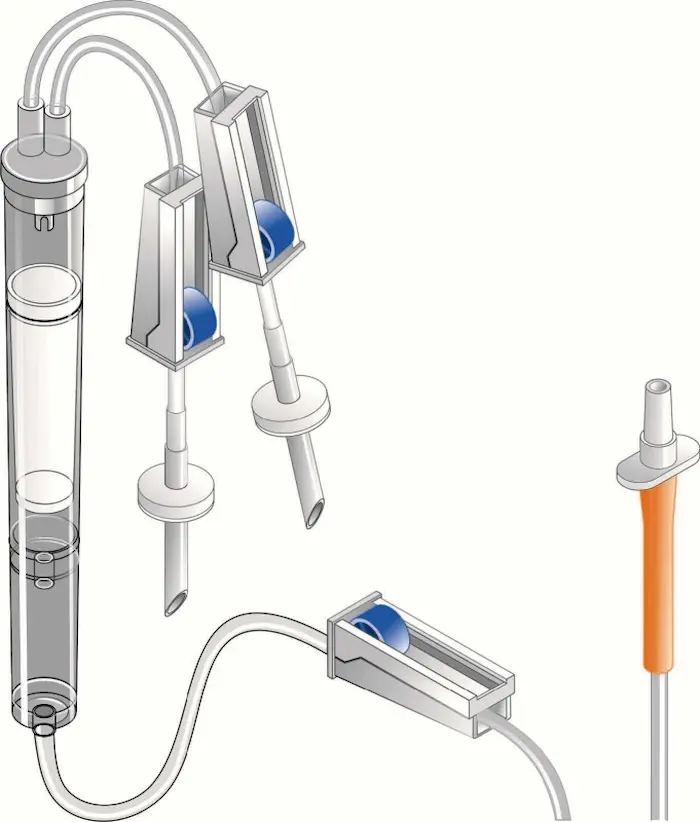 ست تزریق خون دو راه (دو اسپایکه )برند سوپا