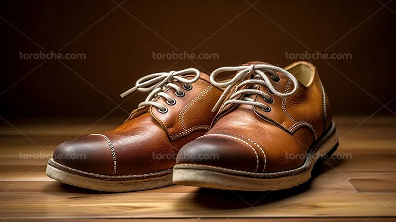 عکس کفش قهوه ای | گرافیک با طعم تربچه