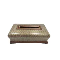 جعبه دستمال کاغذی خاتم کاری کد 04