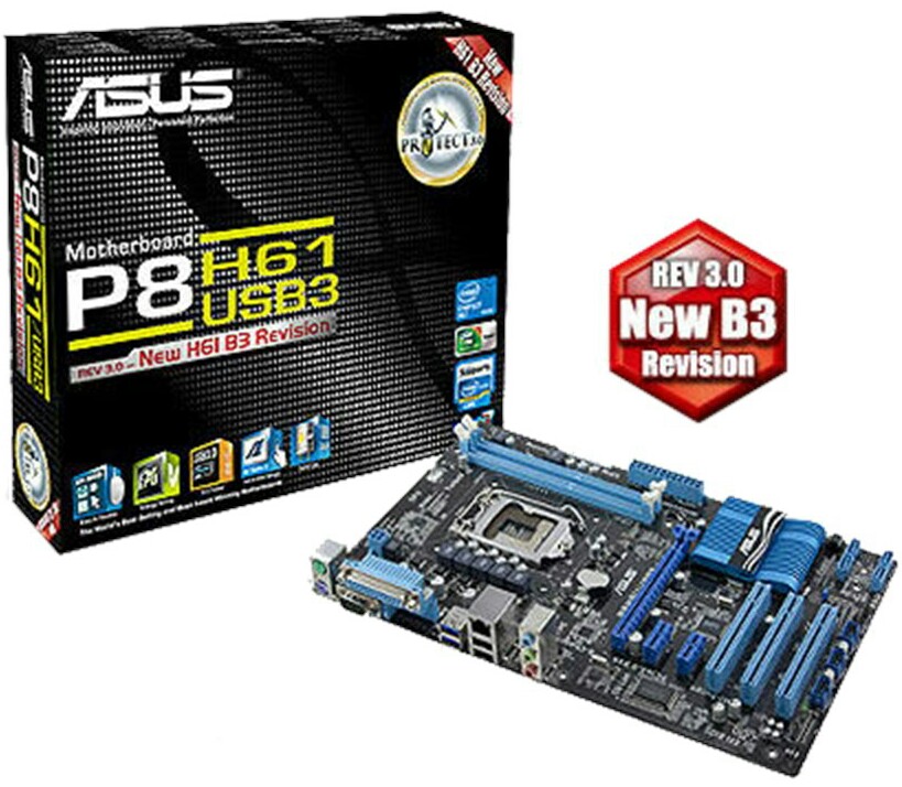 مادربرد ایسوس مدل پی8 اچ61 یو اس بی 3