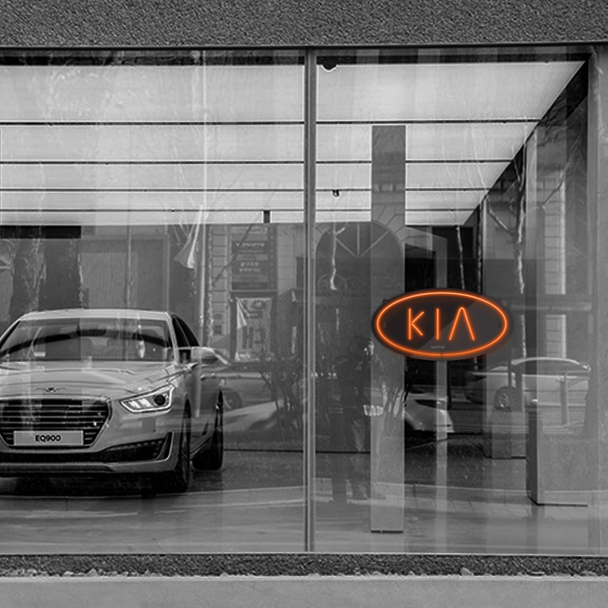 چراغ دیواری نئون دیزاین طرح Kia-BL_ORG