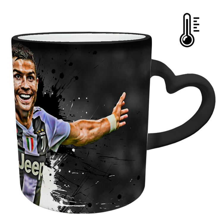 ماگ حرارتی مدل دسته قلبی اکلیلی طرح رونالدو کد 165