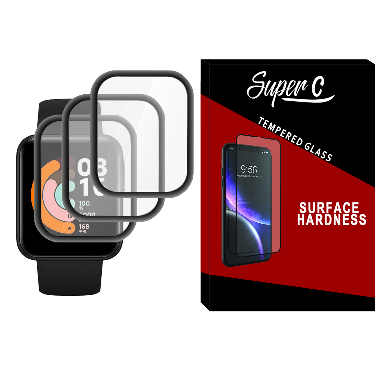 محافظ صفحه نمایش نانو سوپرسی مدل SRC مناسب برای ساعت هوشمند شیائومی Mi Watch Lite بسته سه عددی