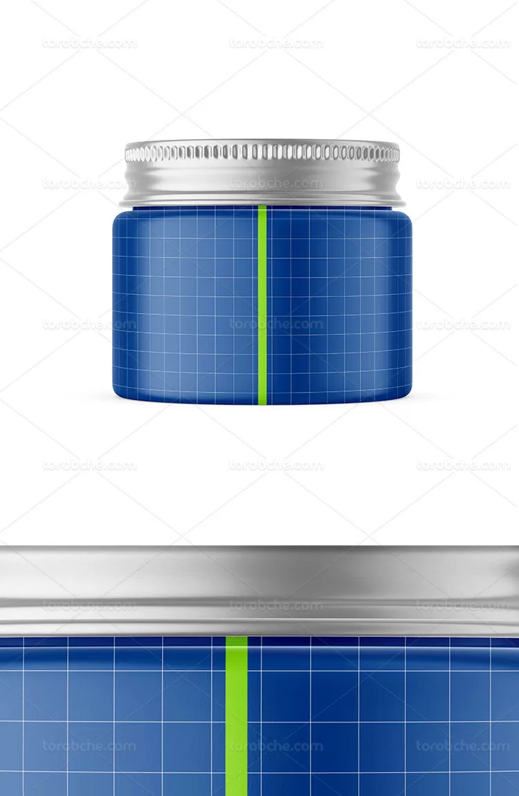 موکاپ قوطی کرم با درب فلزی | گرافیک با طعم تربچه