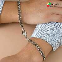 دستبند کارتیر استیل با قفل مگنتی طرح دست مناسب ولنتاین