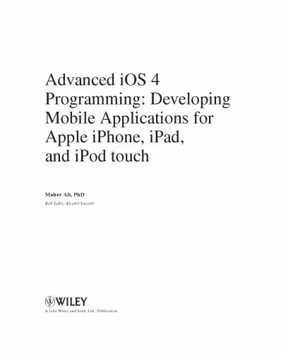 خرید و دانلود نسخه کامل کتاب Advanced iOS 4 programming : developing mobile applications for Apple iPhone, iPad, and iPod touch