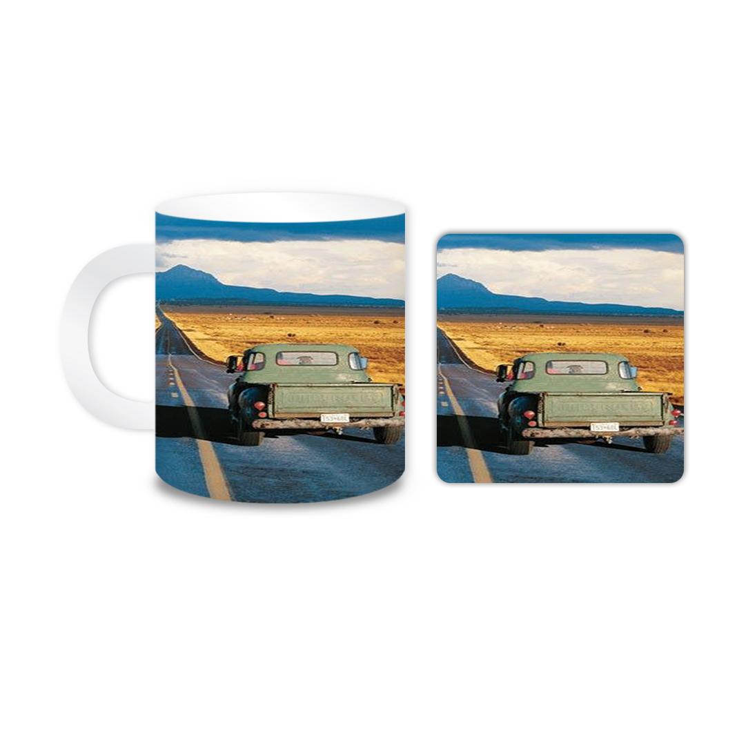 ماگ مدل ماشین کد 1309 به همراه زیر لیوانی