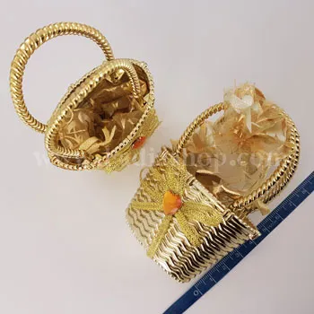 سبد تزئینی طلایی