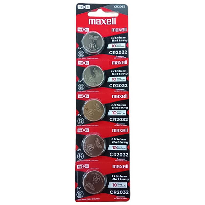 باتری سکه ای 2032 مکسل MAXELL پک مشکی قرمز