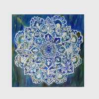 تابلو نقاشی رنگ روغن مدل ماندالا کد 4