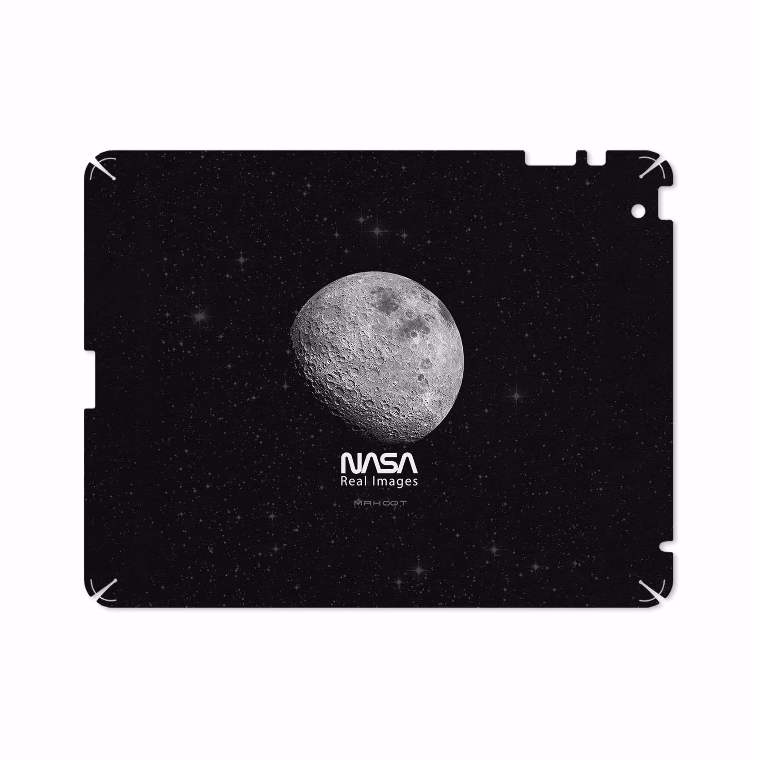 برچسب پوششی ماهوت مدل Moon-By-NASA مناسب برای تبلت اپل iPad 2 2011 A1397
