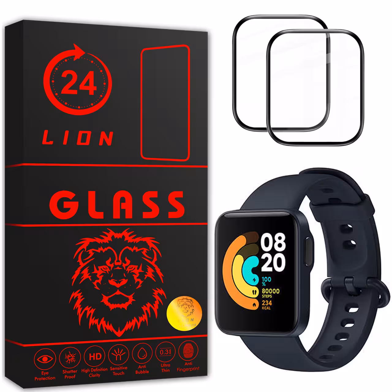 محافظ صفحه نمایش لاین مدل RT007 مناسب برای ساعت هوشمند شیائومی Mi Watch Lite بسته دو عددی