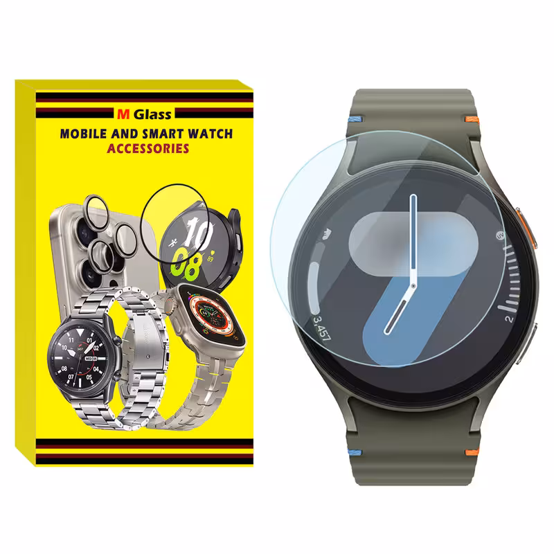 محافظ صفحه نمایش شیشه‌ای ام‌گلس مدل Glass-MG مناسب برای ساعت هوشمند سامسونگ Galaxy Watch 7 44mm | کالا برتری