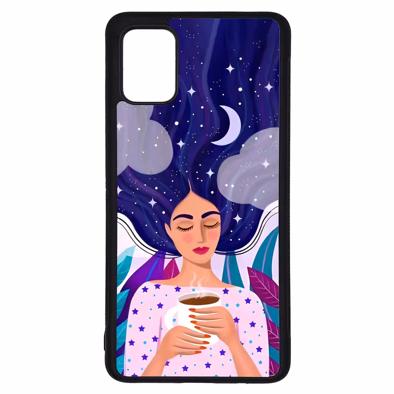 کاور طرح نقاشی دختر کد G-095 مناسب برای گوشی موبایل سامسونگ Galaxy A51 | دیجی قاب دونی