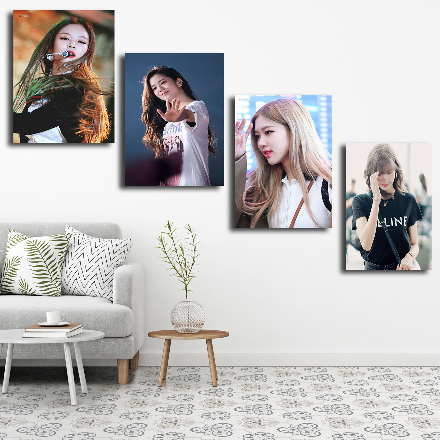 تابلو شاسی مدل بلک پینک کد 08 مجموعه 4 عددی 