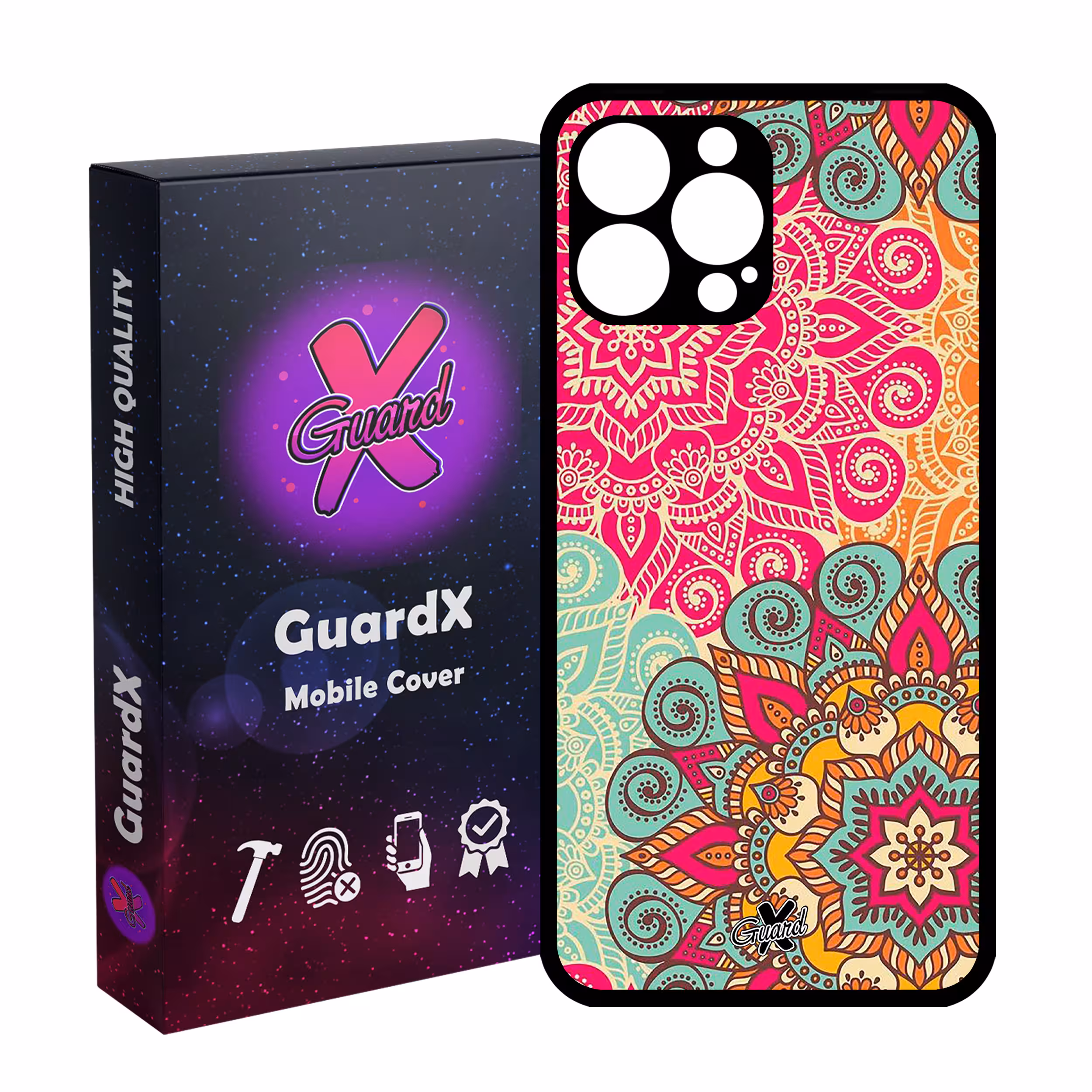 کاور گارد ایکس طرح Mandala مدل Glass10214 مناسب برای گوشی موبایل اپل iPhone 13 Pro Max