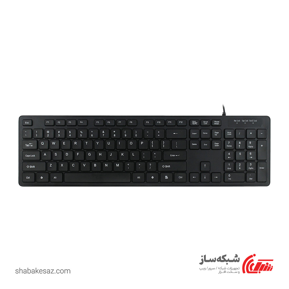 قیمت و خرید کیبورد باسیم هترون Hatron HK203 - شبکه ساز