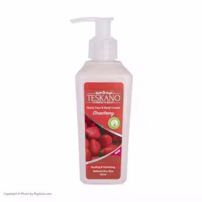 کرم آبرسان تسکانو مدل Strawberry حجم 200 میلی لیتر