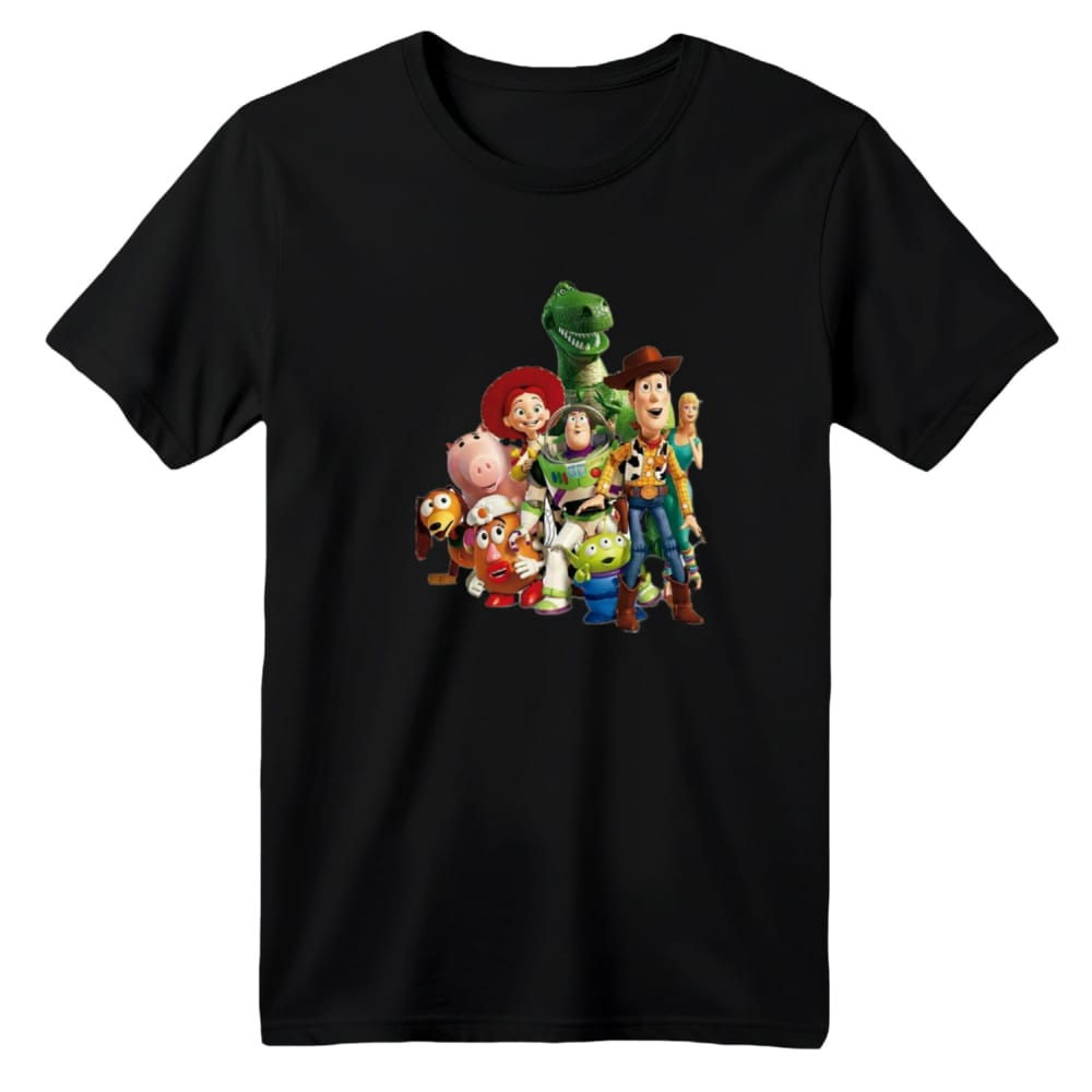 تی شرت آستین کوتاه بچگانه مدل داستان اسباب بازی رنگ مشکی