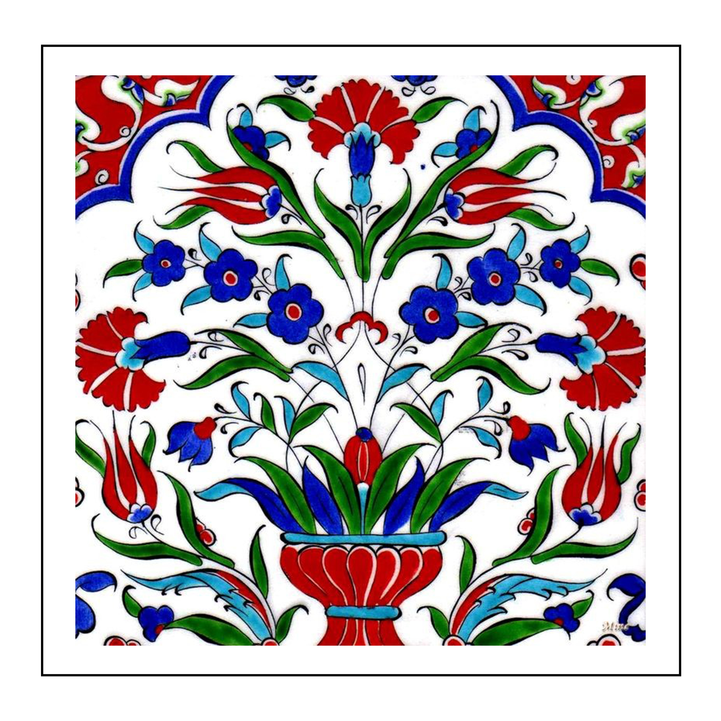 کاشی گلاک طرح سنتی ایرانی کد TT115