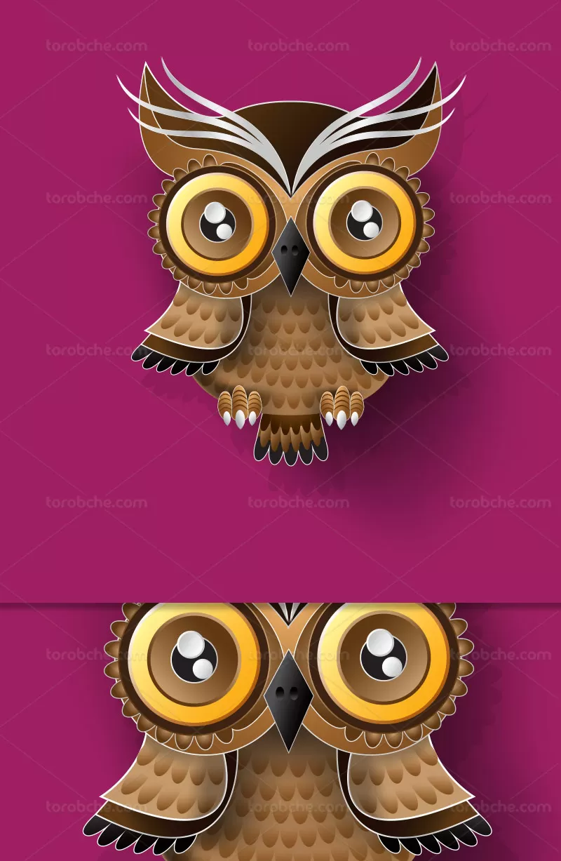 وکتور لوگو جغد پیر انتزاعی | گرافیک با طعم تربچه