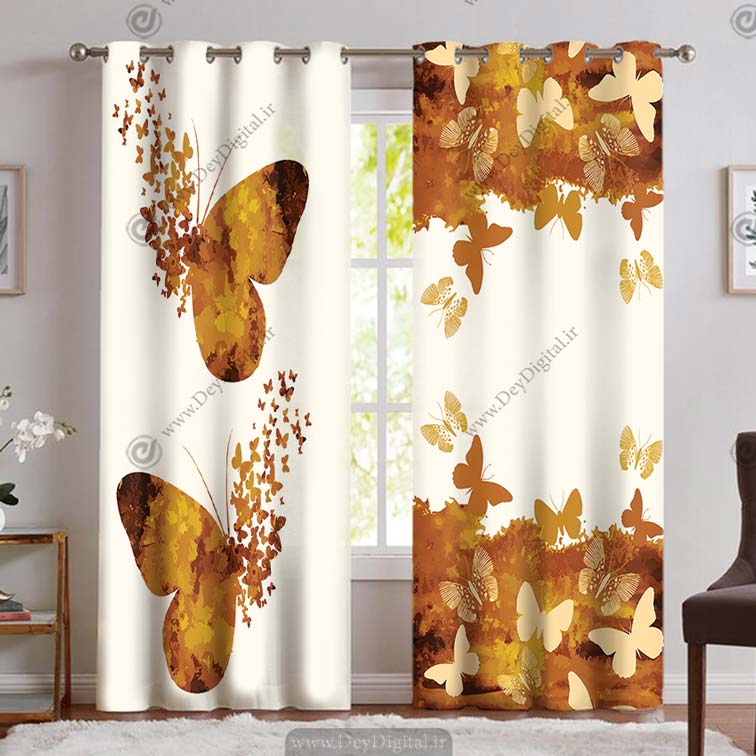 پرده ساده و شیک اتاق خواب pk-2549a