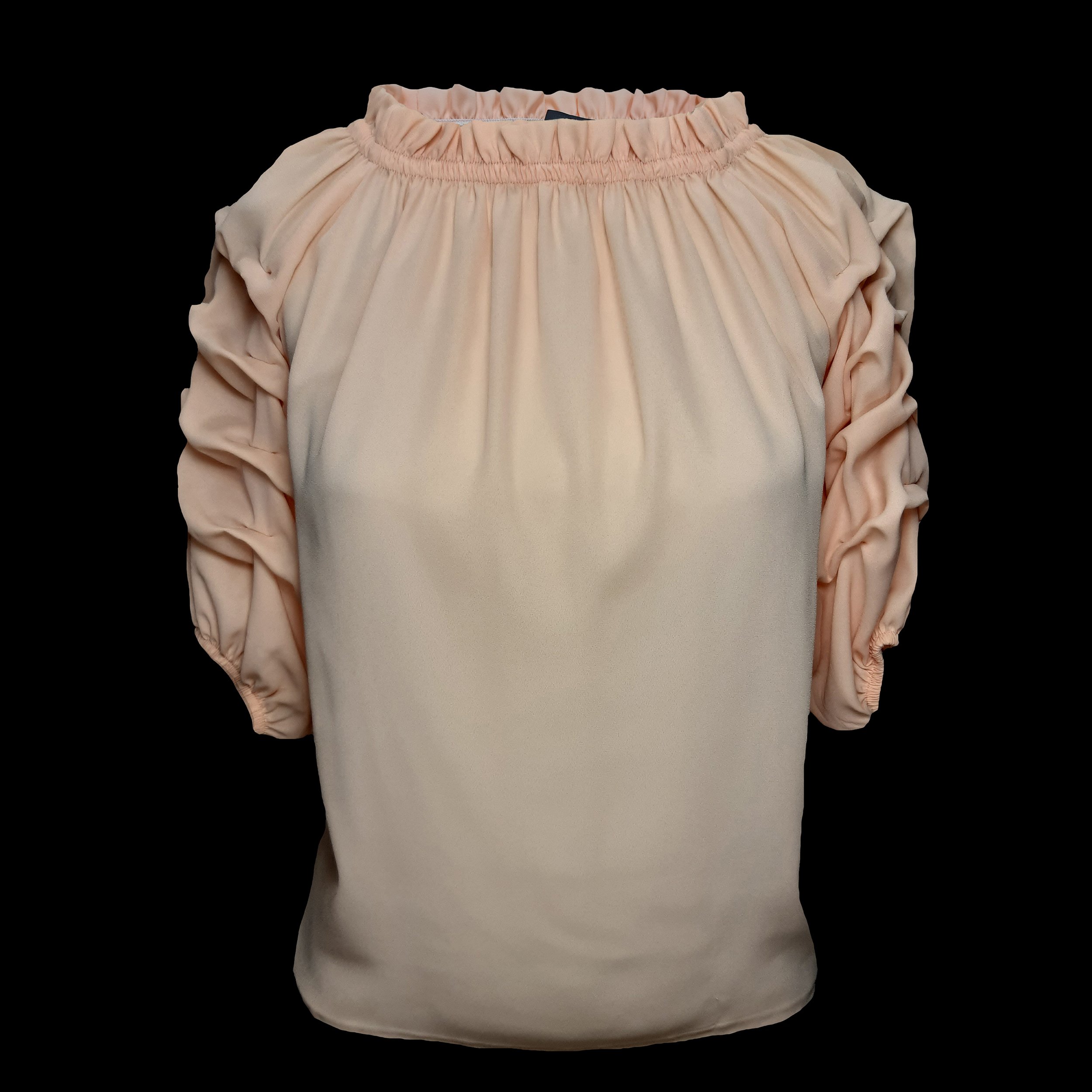 شومیز آستین کوتاه  جنس کرپ حریر سایزبندی گلبهی و بادمجونی 