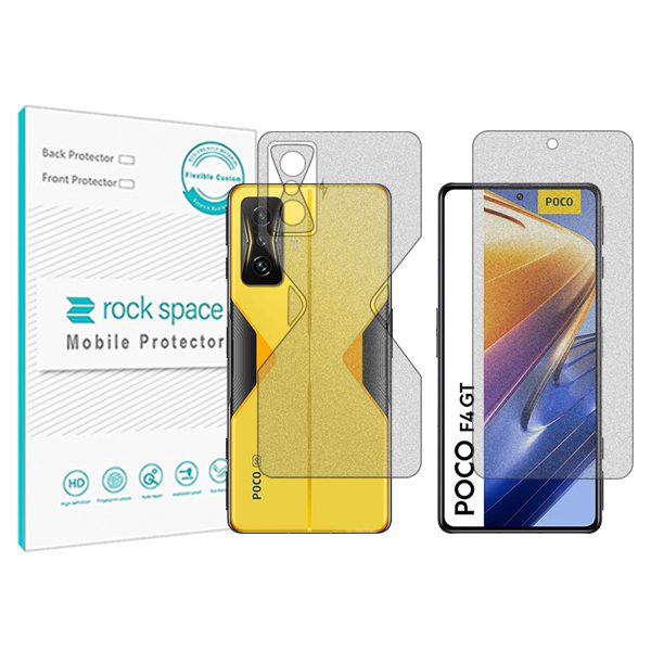 گلس صفحه نمایش و پشت گوشی شیائومی نسخه Poco F4 GT مدل نانو هیدروژل مات برند راک اسپیس کدSS