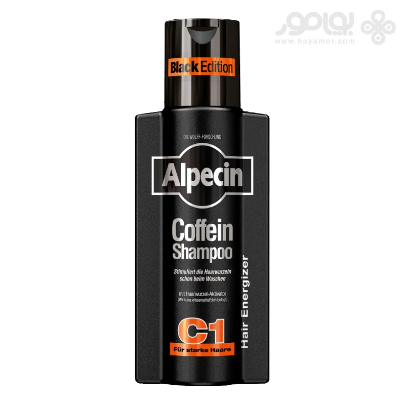 شامپو ضد ریزش آلپسین C1 مدل BLACK EDITION مناسب موی ضعیف حجم 250 میل