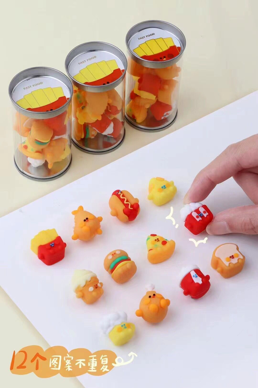 پاکن طرح فست فود بسته 12 عددی