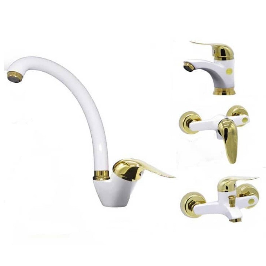 شیرآلات سفید طلایی کد 103