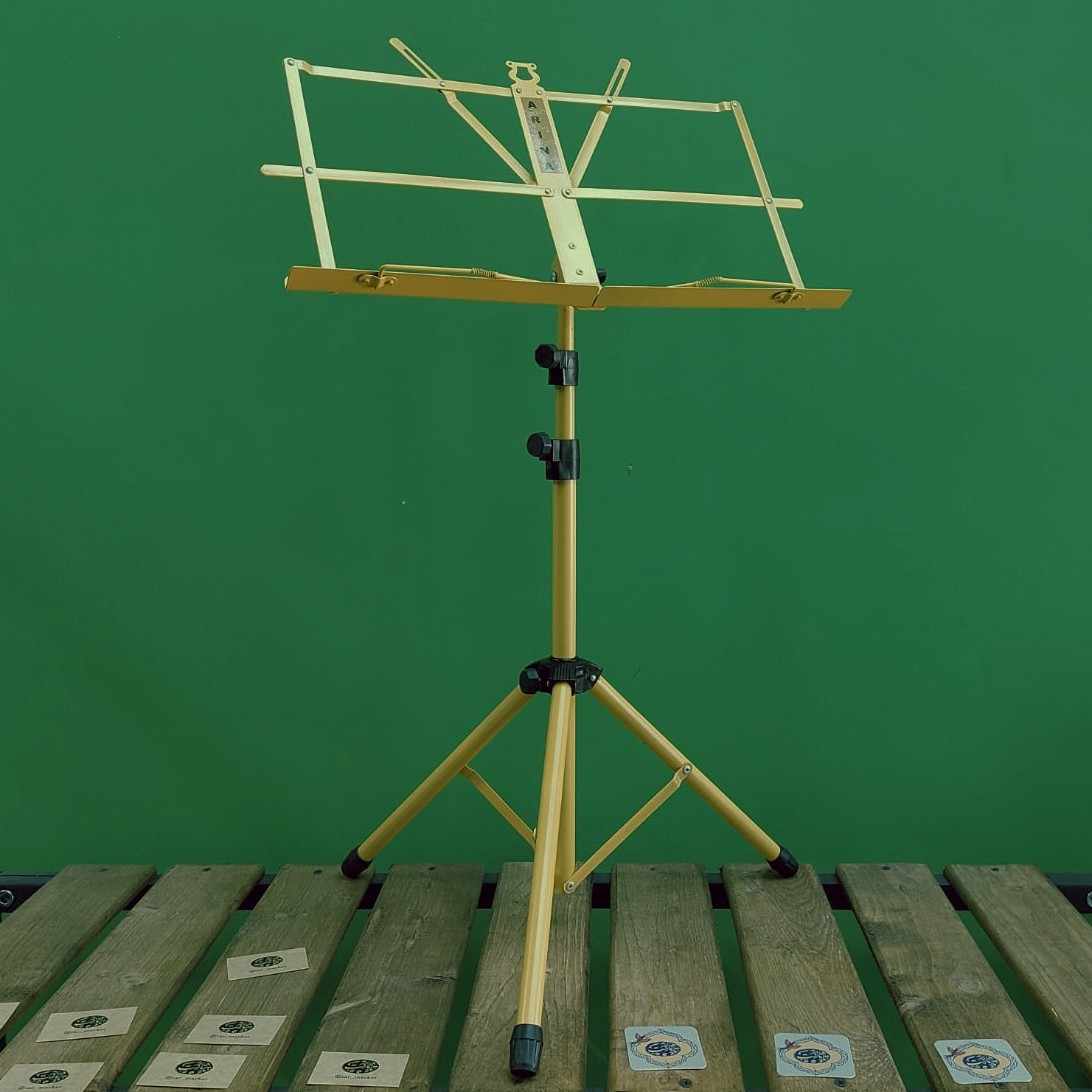 پایه نت فلزی  زرد با کاور حمل