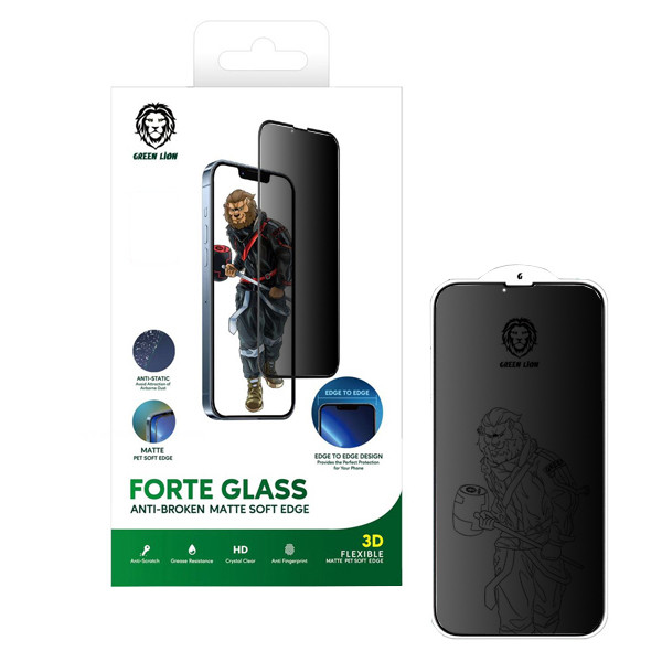 محافظ صفحه نمایش گرین لاین مدل Forte Privacy مناسب برای گوشی موبایل اپل iPhone 13 / 13 Pro | کالا برتری