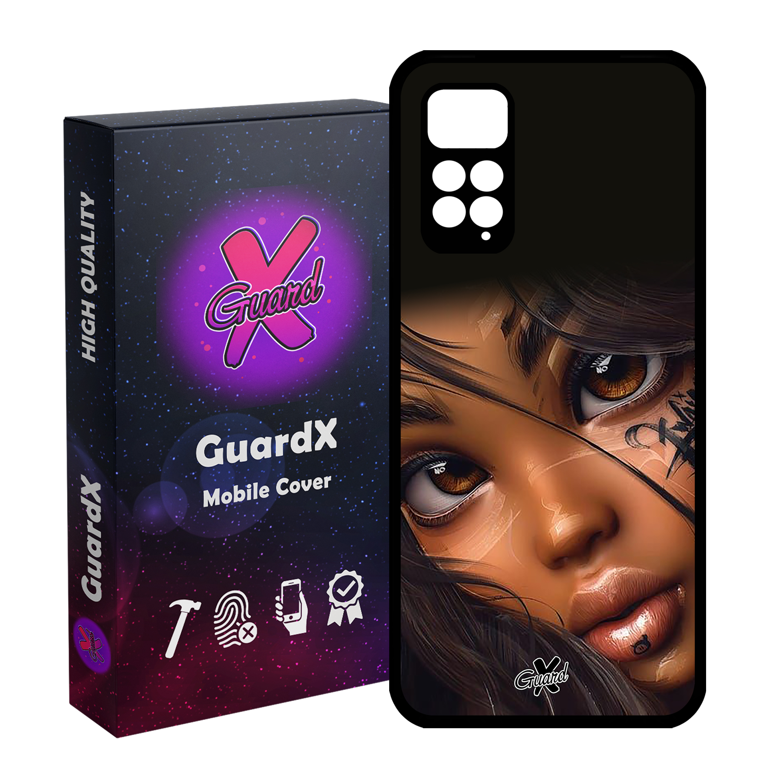 کاور گارد ایکس طرح دختر مدل Glass10365 مناسب برای گوشی موبایل شیائومی Redmi Note 11 Pro 4G/5G