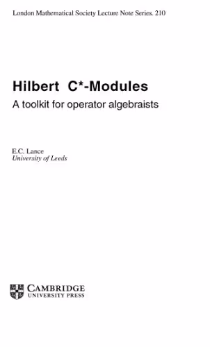 خرید و دانلود نسخه کامل کتاب Hilbert C-Modules: a toolkit for operator algebraists