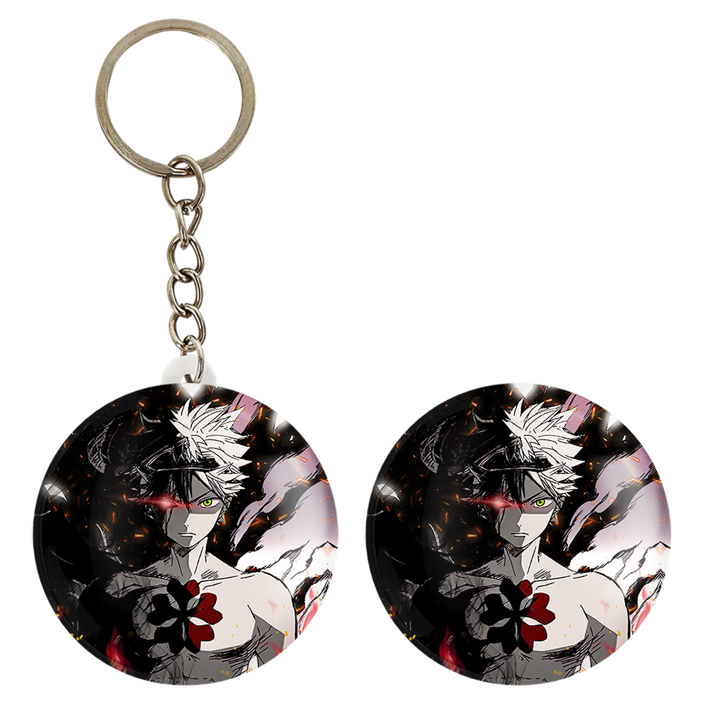 پیکسل خندالو مدل علامت شبدر شیطانی انیمه بلک کلاور Black Clover کد 11730 به همراه جاکلیدی