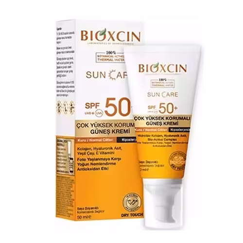 كرم ضد آفتاب بي رنگ پوست نرمال و خشك SPF50 بيوكسين 50 ميل