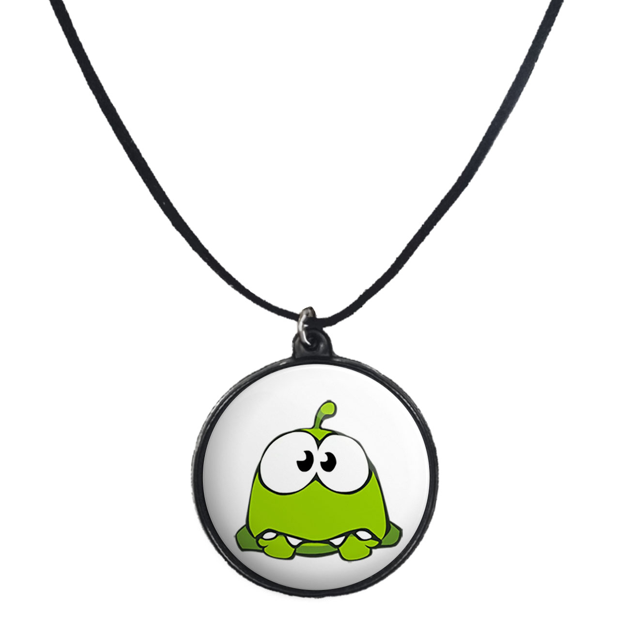 گردنبند پرمانه طرح om nom کد pmb.27644مدل دو طرفه