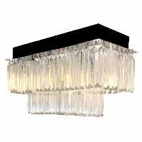 لوستر سقفی مستطیل کریستال سفید کد 02