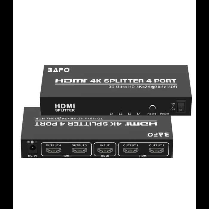 ارسال فوری   ضمانت اصالت کالا   اسپلیتر 4 پورت HDMI بافو BF-131