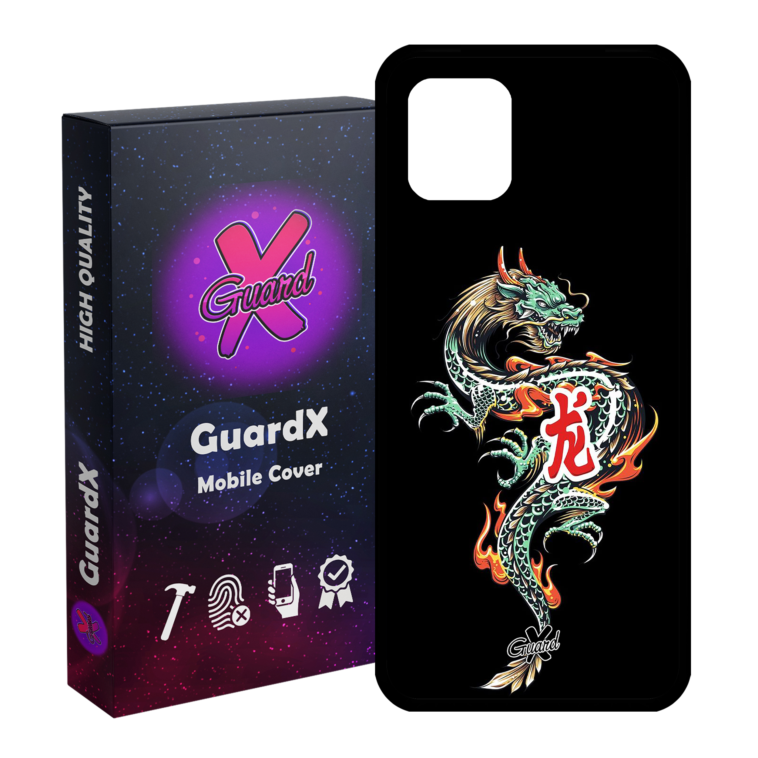 کاور گارد ایکس طرح Dragon مدل Glass10296 مناسب برای گوشی موبایل سامسونگ Galaxy Note 10 Lite