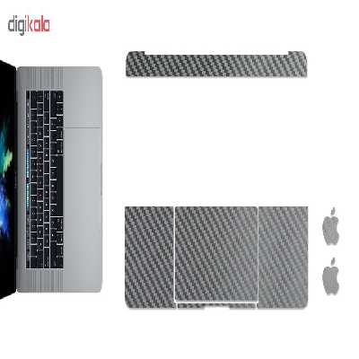 برچسب پوششی ماهوت مدل Silver Carbon مناسب برای لپ تاپ اپل Macbook Pro 2016 15inch Retina