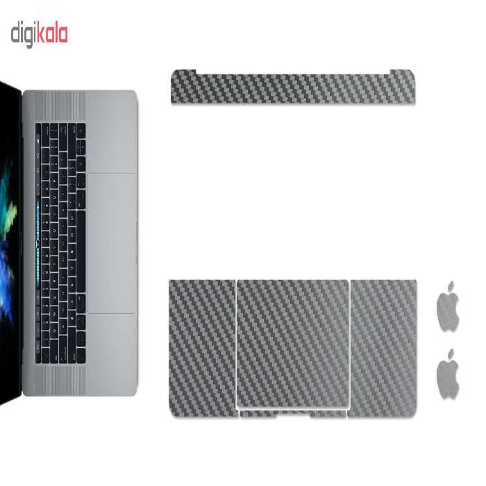 برچسب پوششی ماهوت مدل Silver Carbon مناسب برای لپ تاپ اپل Macbook Pro 2016 15inch Retina