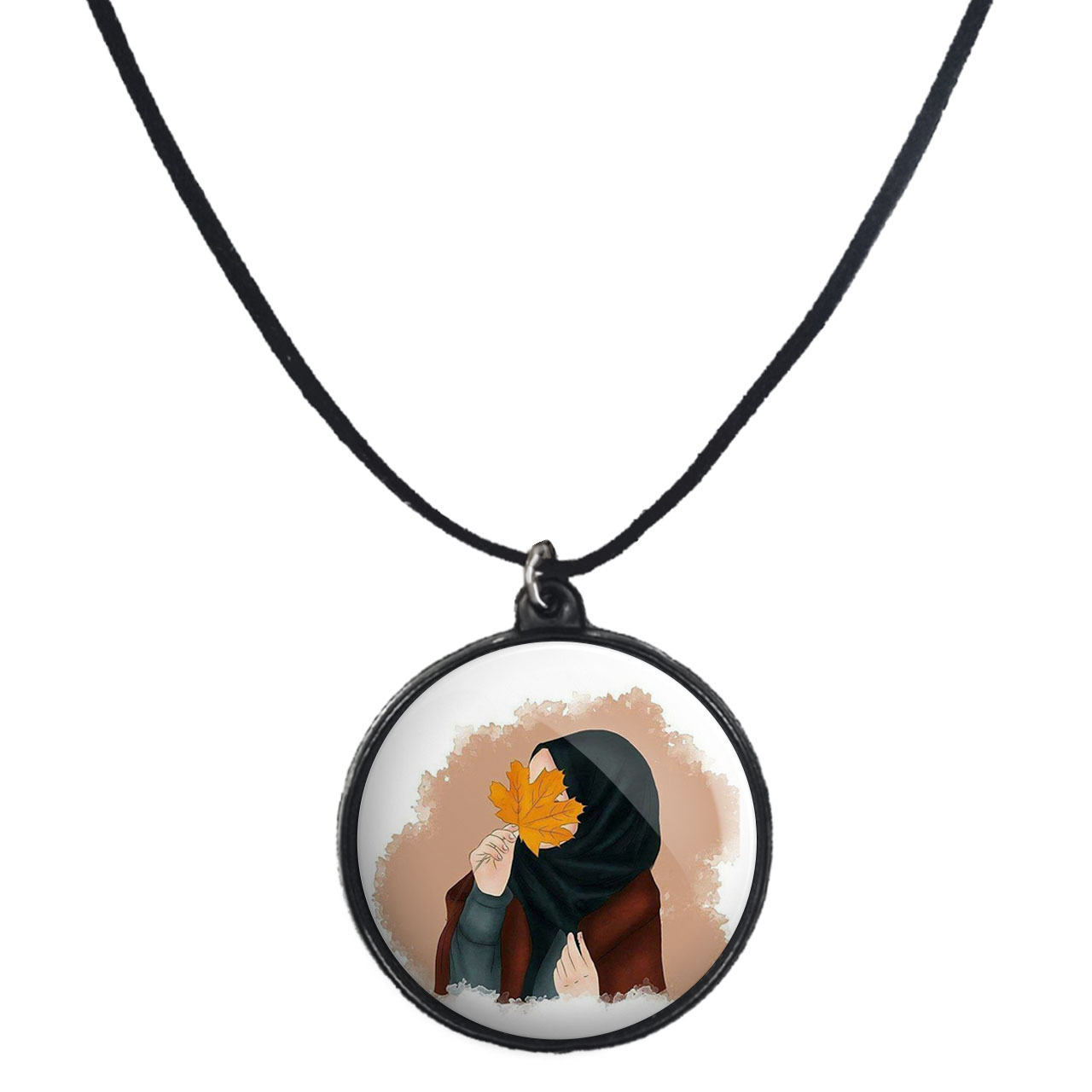 گردنبند پرمانه طرح حجاب کد pmb.24052 مدل دو طرفه