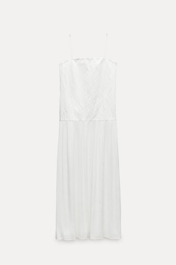 لباس زنانه مجموعه ZW زارا CONTRAST DRESS | تهران زارا TehranZara