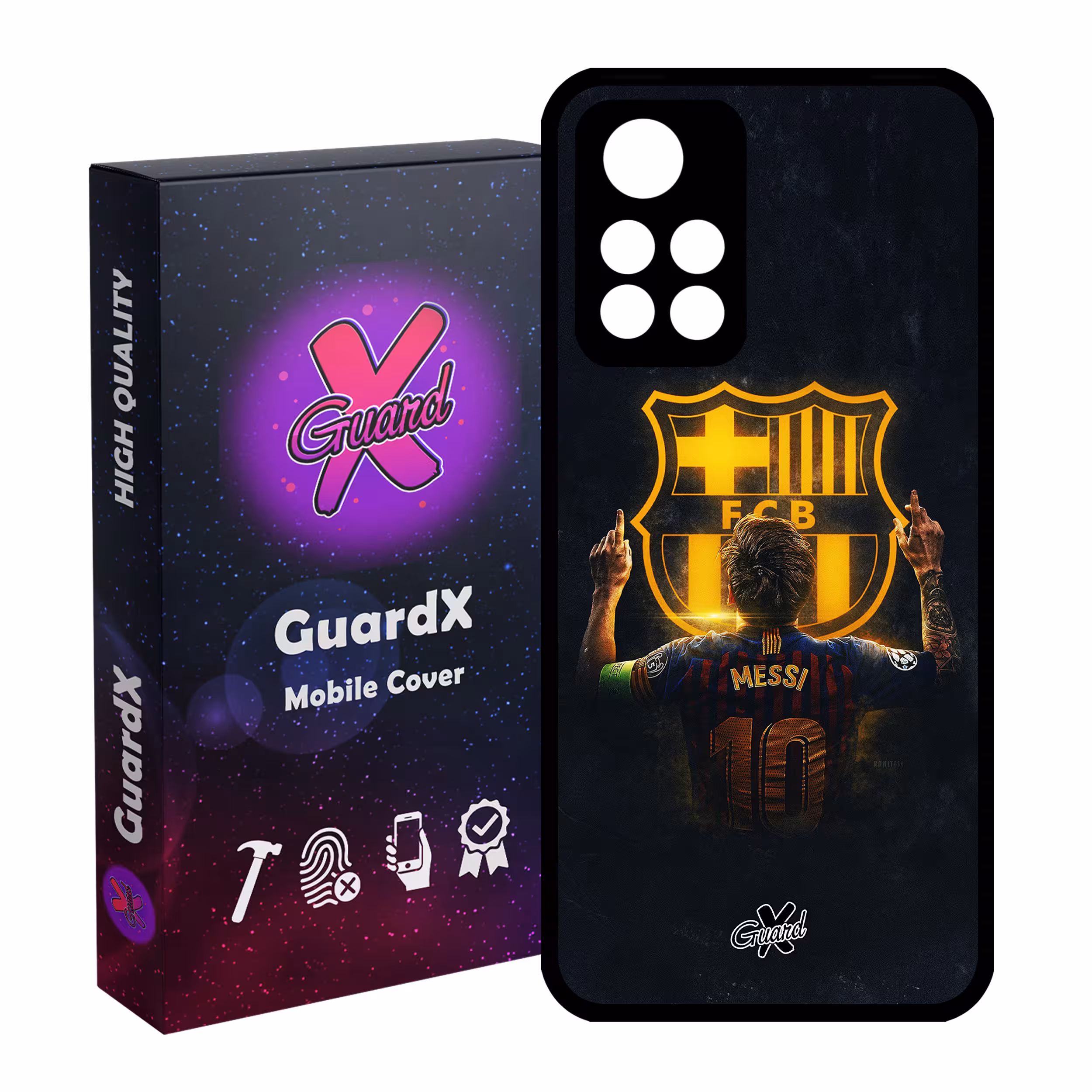 کاور گارد ایکس طرح Messi مدل Glass10196 مناسب برای گوشی موبایل شیائومی Poco M4 Pro 5G/Redmi Note 11T 5G/Redmi Note 11S 5G