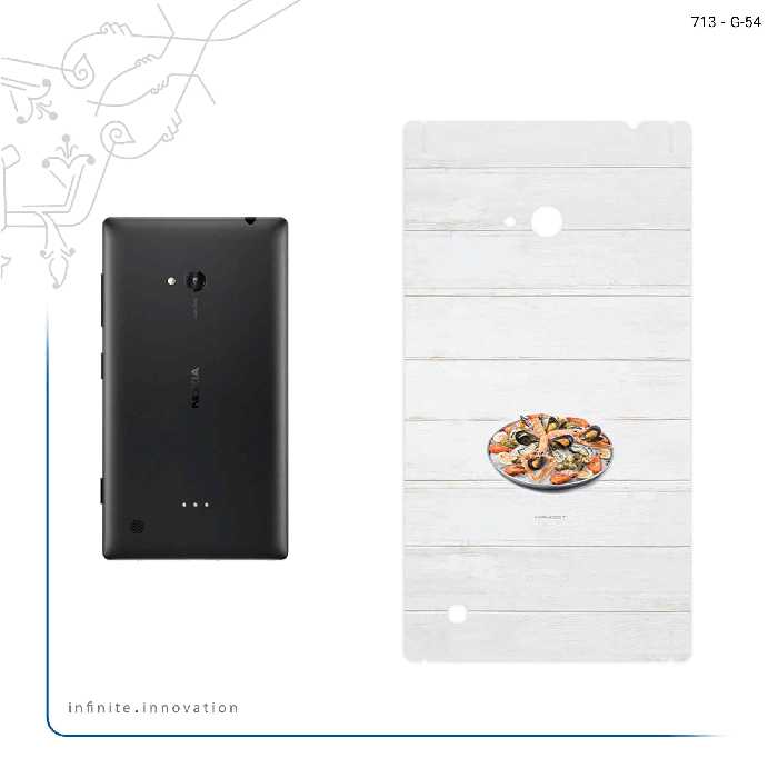 برچسب پوششی ماهوت مدل Seafood مناسب برای گوشی موبایل نوکیا Lumia 720