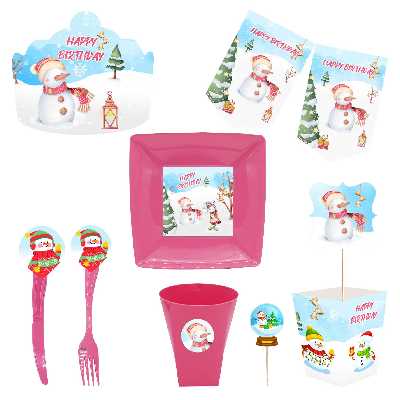  مجموعه 72 عددی تم تولد طرح آدم برفی