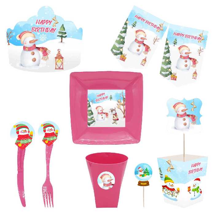  مجموعه 72 عددی تم تولد طرح آدم برفی