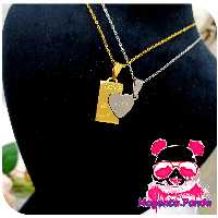 ست زوجی love is you  استیل رنگ ثابت رنگ طلایی و نقره ای